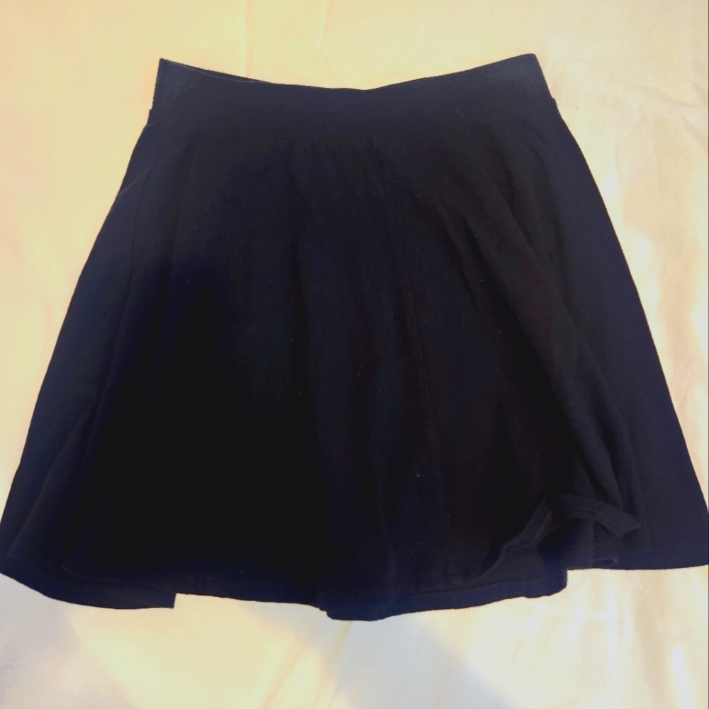So Authentic Classic Black Skater Skirt